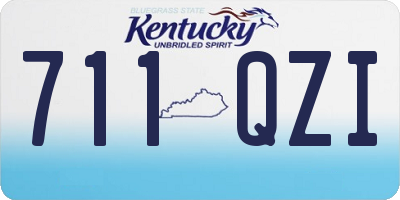 KY license plate 711QZI