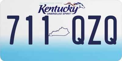 KY license plate 711QZQ