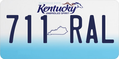 KY license plate 711RAL