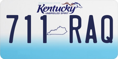 KY license plate 711RAQ