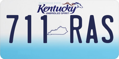 KY license plate 711RAS