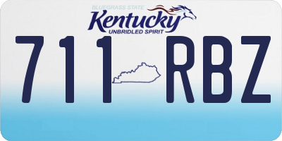 KY license plate 711RBZ