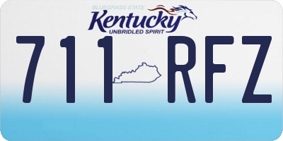 KY license plate 711RFZ