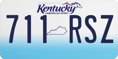 KY license plate 711RSZ