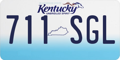 KY license plate 711SGL