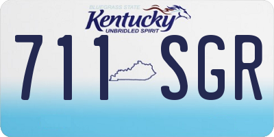 KY license plate 711SGR