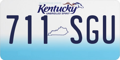 KY license plate 711SGU