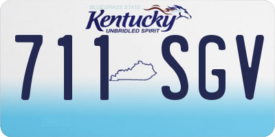 KY license plate 711SGV