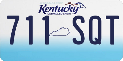 KY license plate 711SQT