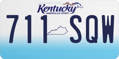 KY license plate 711SQW