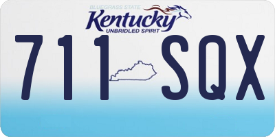 KY license plate 711SQX