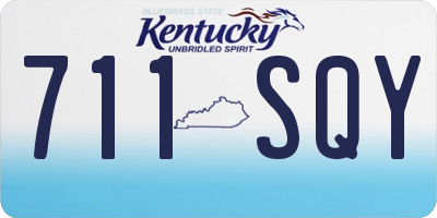 KY license plate 711SQY