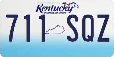 KY license plate 711SQZ