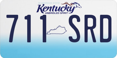 KY license plate 711SRD