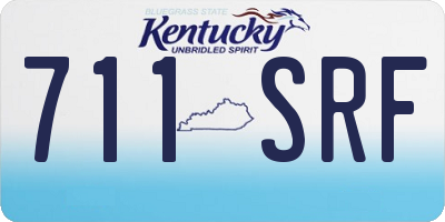 KY license plate 711SRF