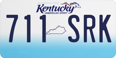 KY license plate 711SRK