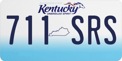 KY license plate 711SRS