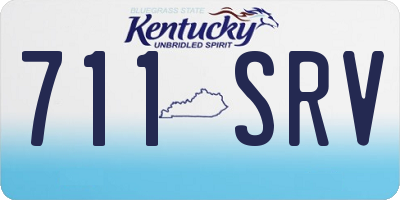 KY license plate 711SRV