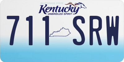 KY license plate 711SRW