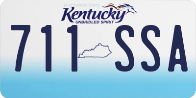 KY license plate 711SSA