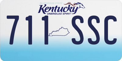 KY license plate 711SSC
