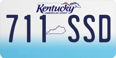 KY license plate 711SSD