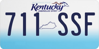 KY license plate 711SSF