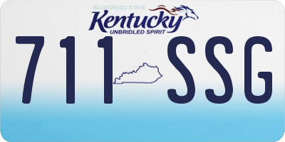 KY license plate 711SSG