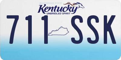 KY license plate 711SSK