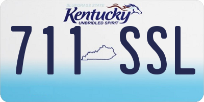 KY license plate 711SSL