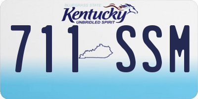 KY license plate 711SSM