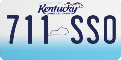 KY license plate 711SSO