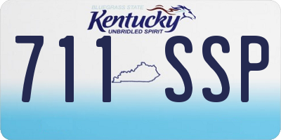 KY license plate 711SSP