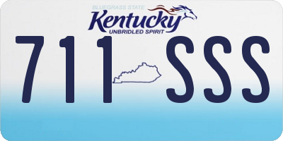 KY license plate 711SSS