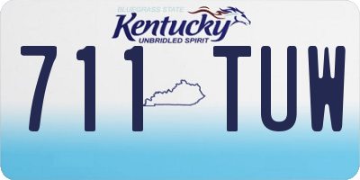 KY license plate 711TUW