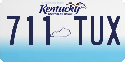 KY license plate 711TUX