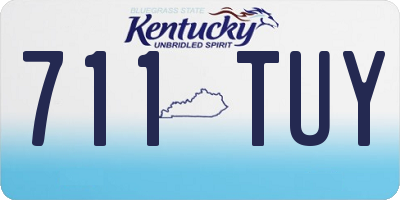 KY license plate 711TUY