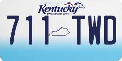 KY license plate 711TWD