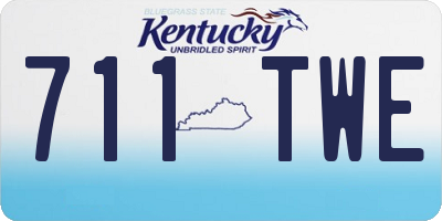 KY license plate 711TWE