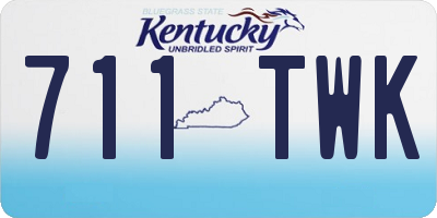 KY license plate 711TWK