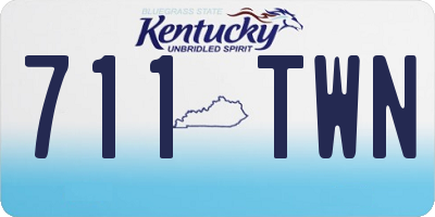 KY license plate 711TWN