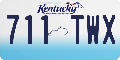 KY license plate 711TWX