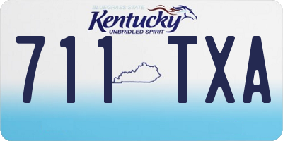 KY license plate 711TXA