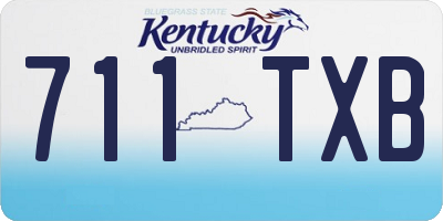 KY license plate 711TXB