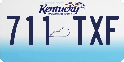 KY license plate 711TXF