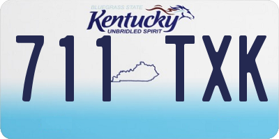 KY license plate 711TXK