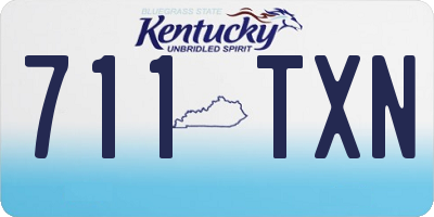 KY license plate 711TXN