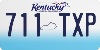 KY license plate 711TXP