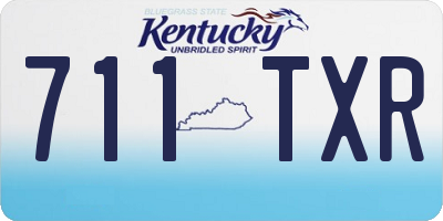 KY license plate 711TXR