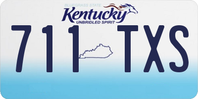 KY license plate 711TXS